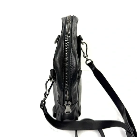 IL Bisonte‎ Crossbody Saddle Bag Black Italian Leather Handbag Purse Made Italy - Picture 6 of 16